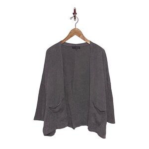 Barefoot Dreams Cardigan Sweater Women’s Size Large Slate Grey Pearl Button Soft